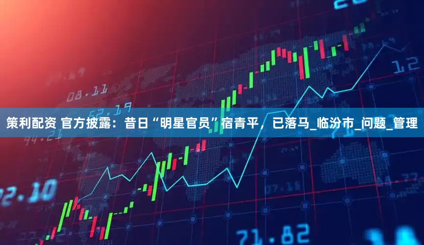 策利配资 官方披露：昔日“明星官员”宿青平，已落马_临汾市_问题_管理